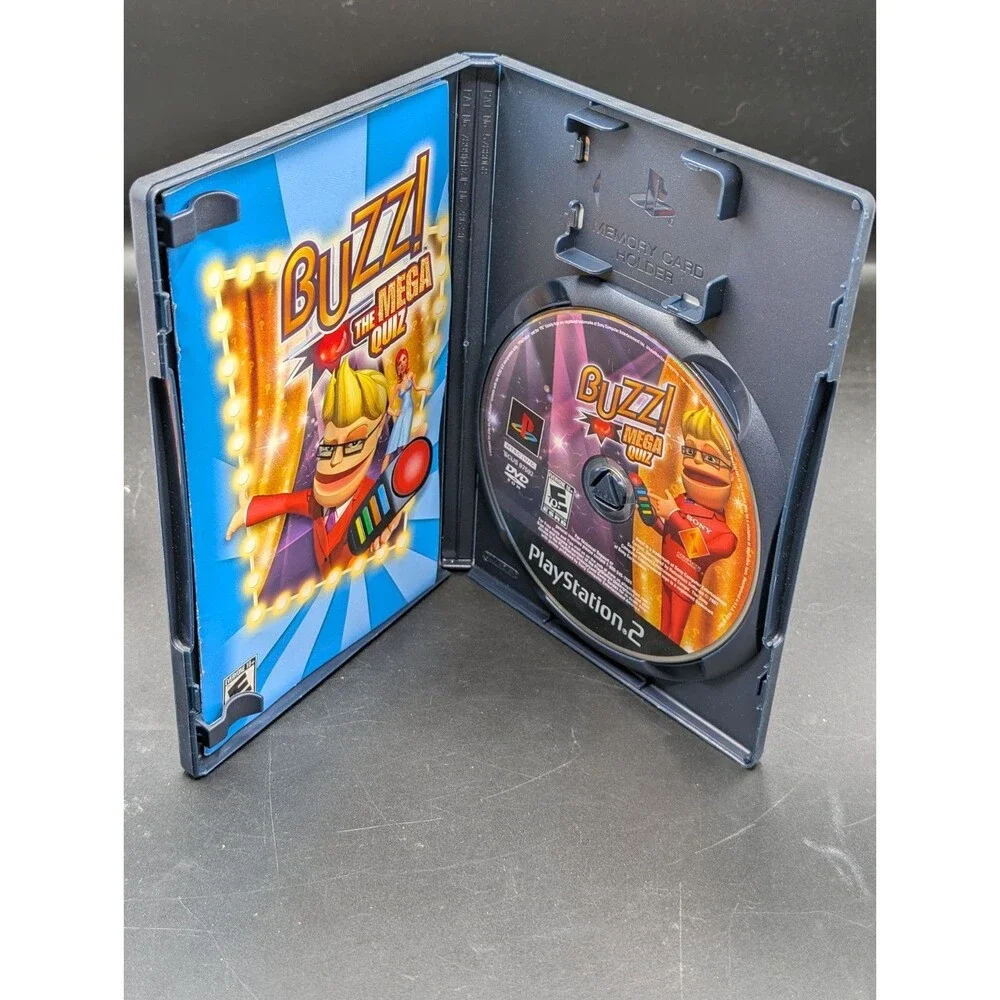 Buzz The Mega Quiz Sony PlayStation 2 PS2 CIB Complete w Manual No Buzzers